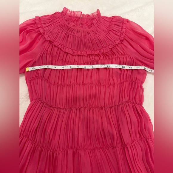 Ulla Johnson Emmeline Fuchsia Pink Silk Dress Size 0 - Picture 10 of 14